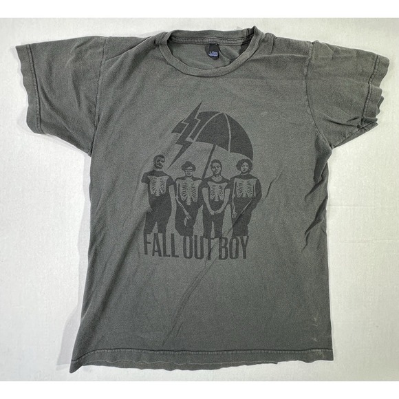 Tultex Other - Fall Out Boy Skeleton Band Tee Tultex Black T-Shirt Size S Emo Rock Punk
